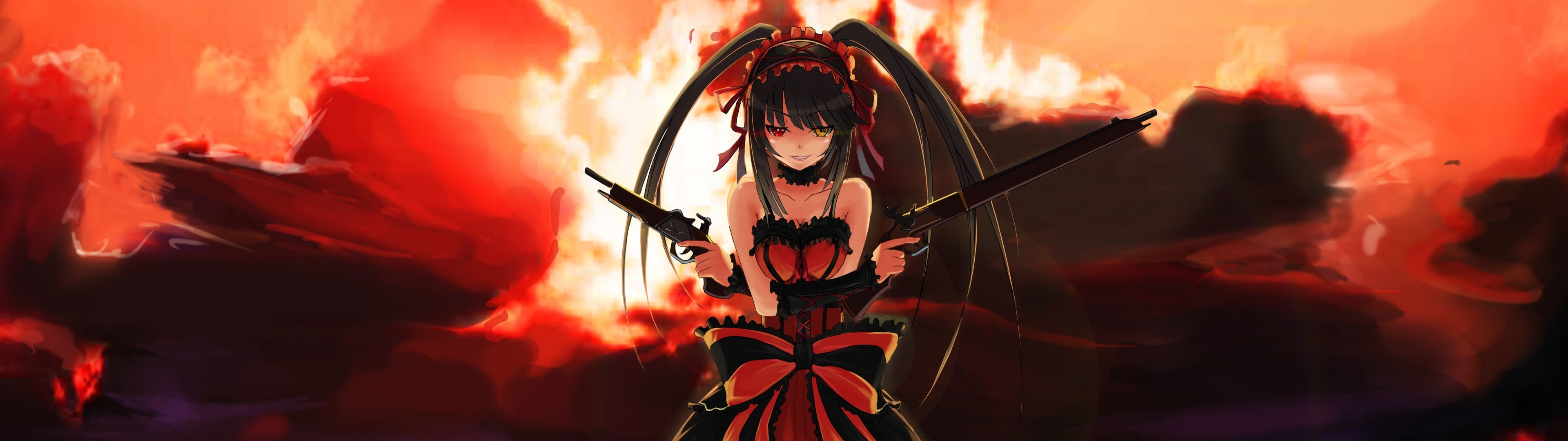 Tokisaki Kurumi, Bicolored Eyes, Date A Live, Lolita, - Kurumi Tokisaki - HD Wallpaper 