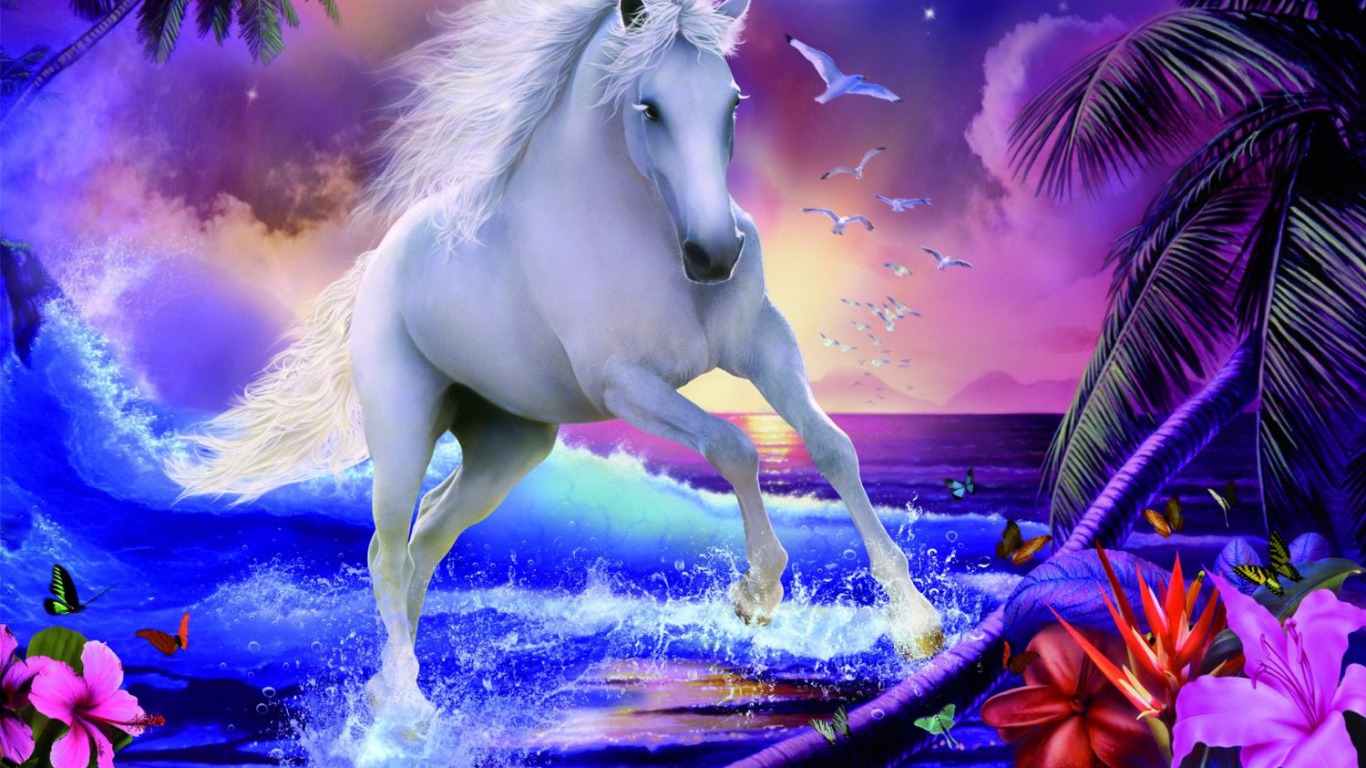 Hd Unicorn Backgrounds - HD Wallpaper 