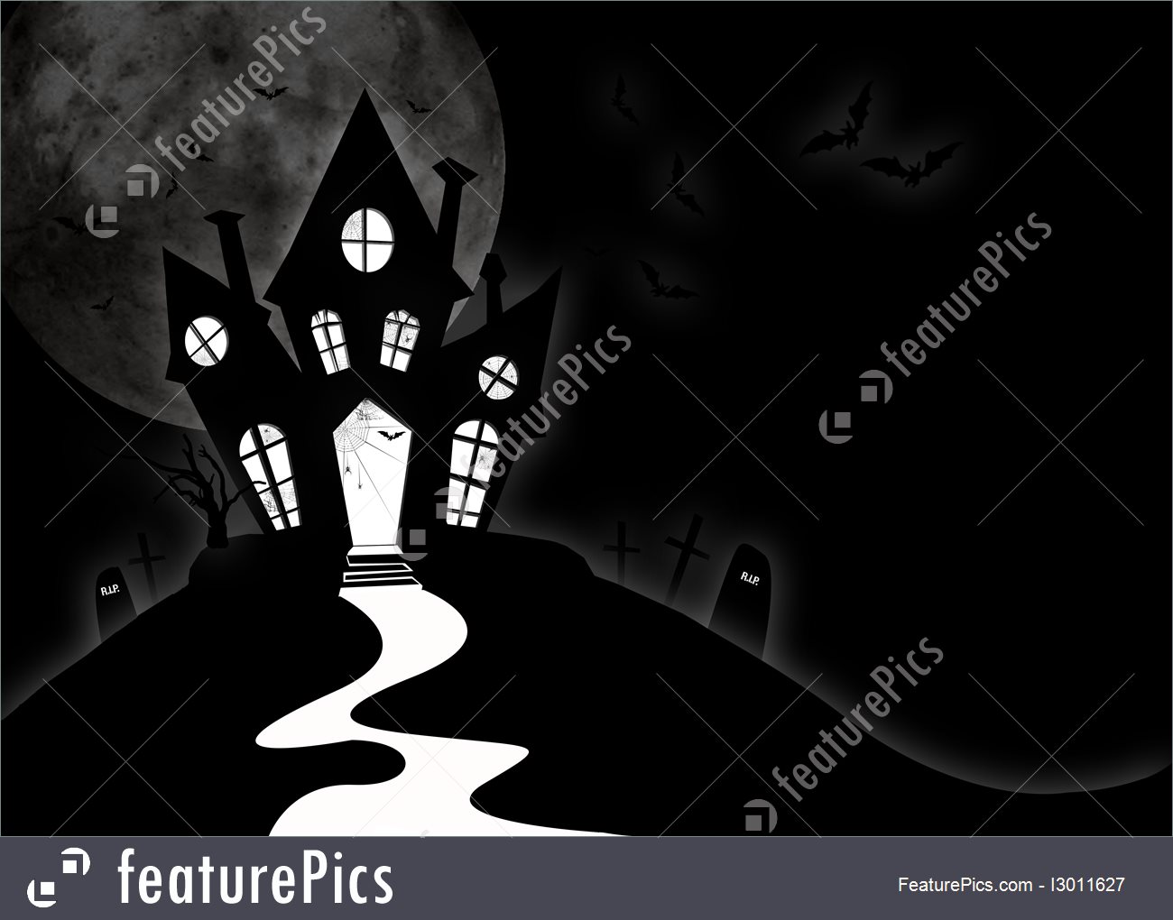 Horror Haunted House Wallpaper For Halloween - High Resolution Christmas  Background - 1300x1020 Wallpaper 