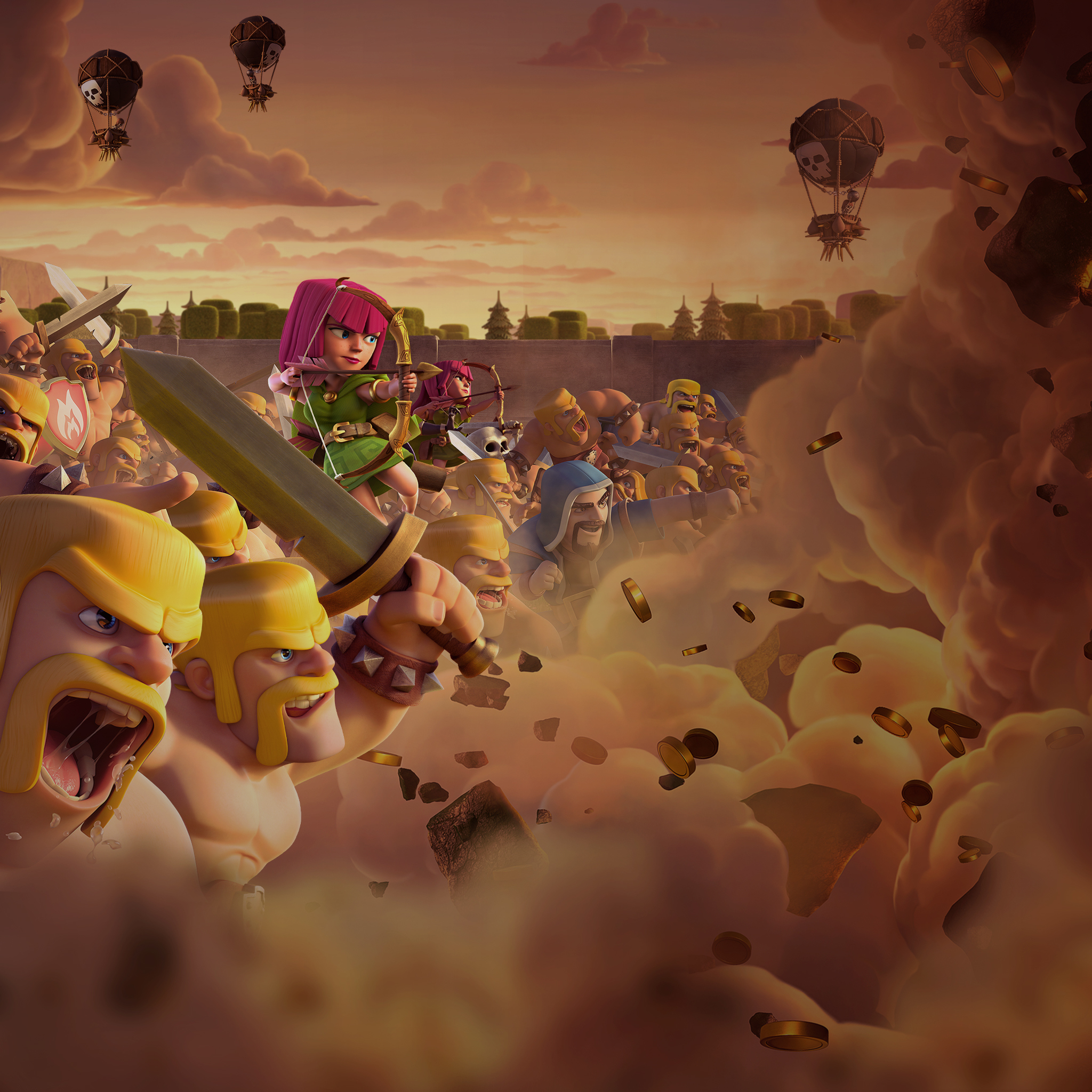 Clash Of Clans Clan War Background - HD Wallpaper 