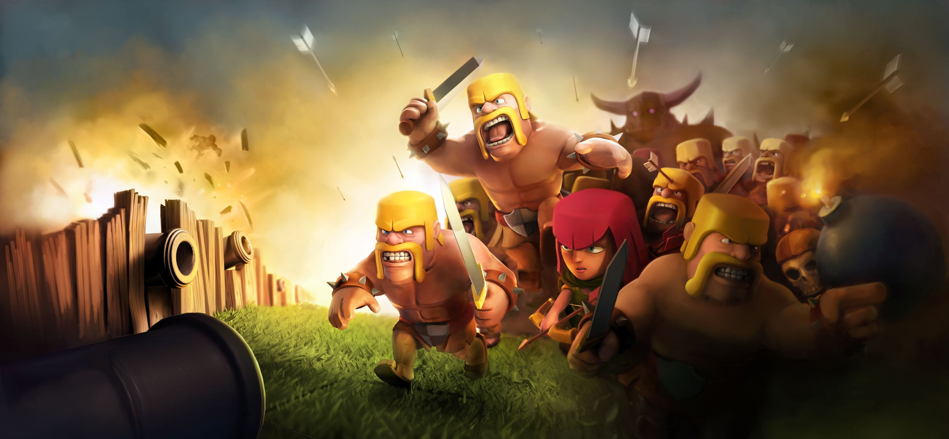 Clash Of Clans Tło - HD Wallpaper 