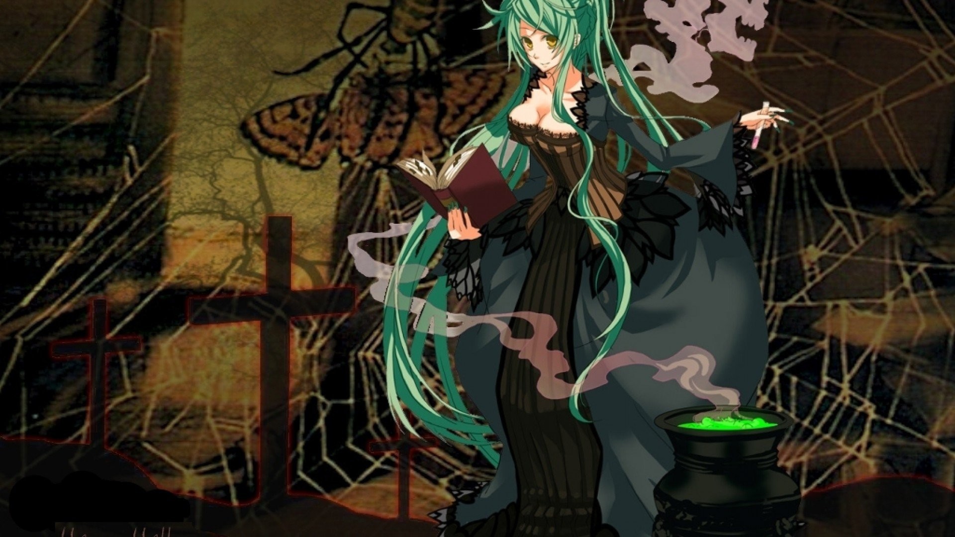 Halloween Wallpaper Halloween Witch - Anime Wallpapers Full Hd Halloween - HD Wallpaper 