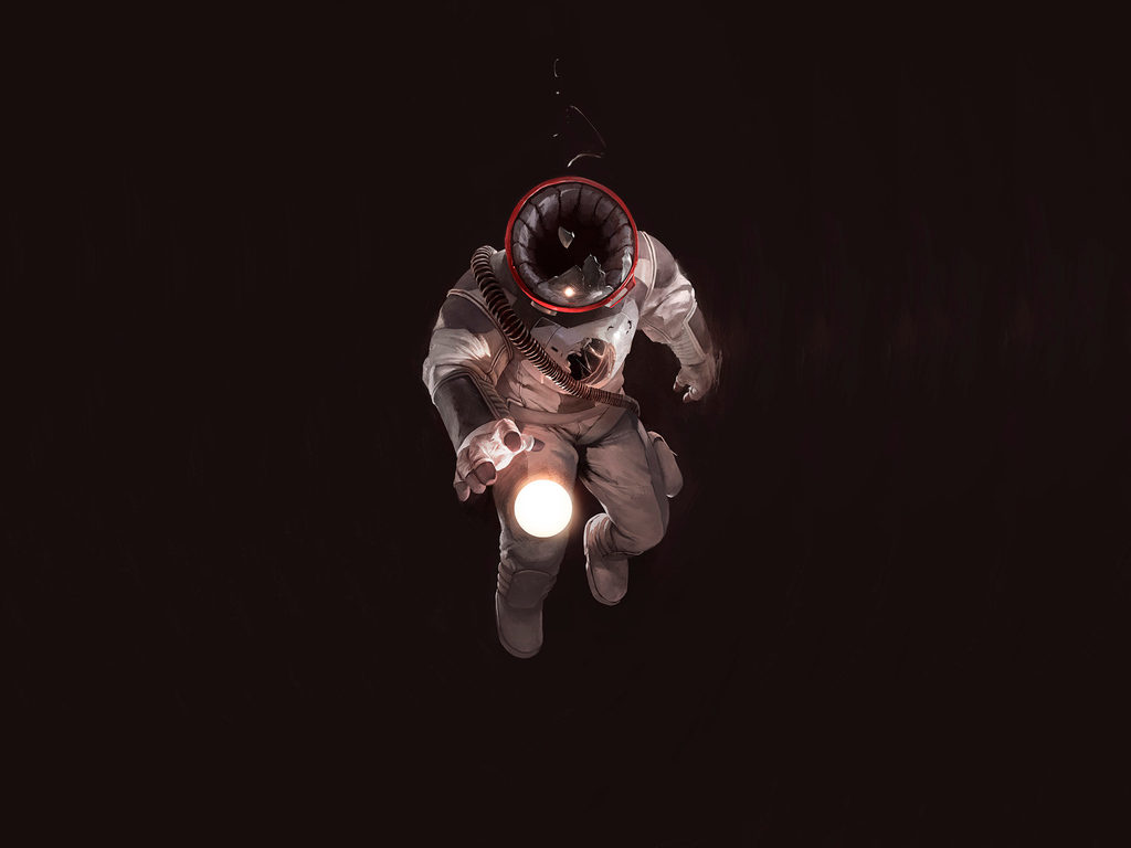 Astronaut Horror Wallpaper - Lost Cosmonaut In Space - HD Wallpaper 