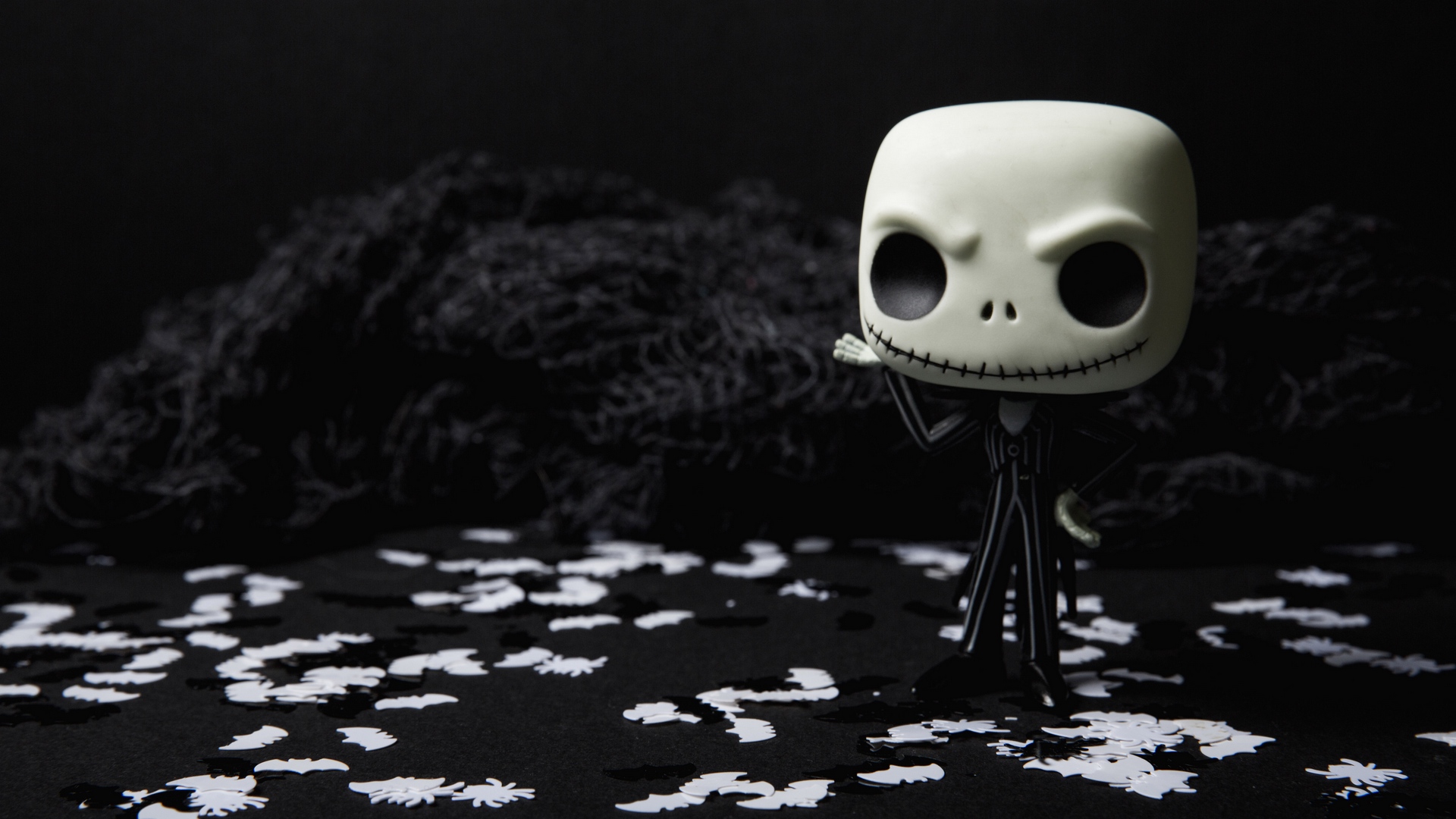 Wallpaper Doll, Halloween, Bw - Jack Skeleton Funko Pop - HD Wallpaper 