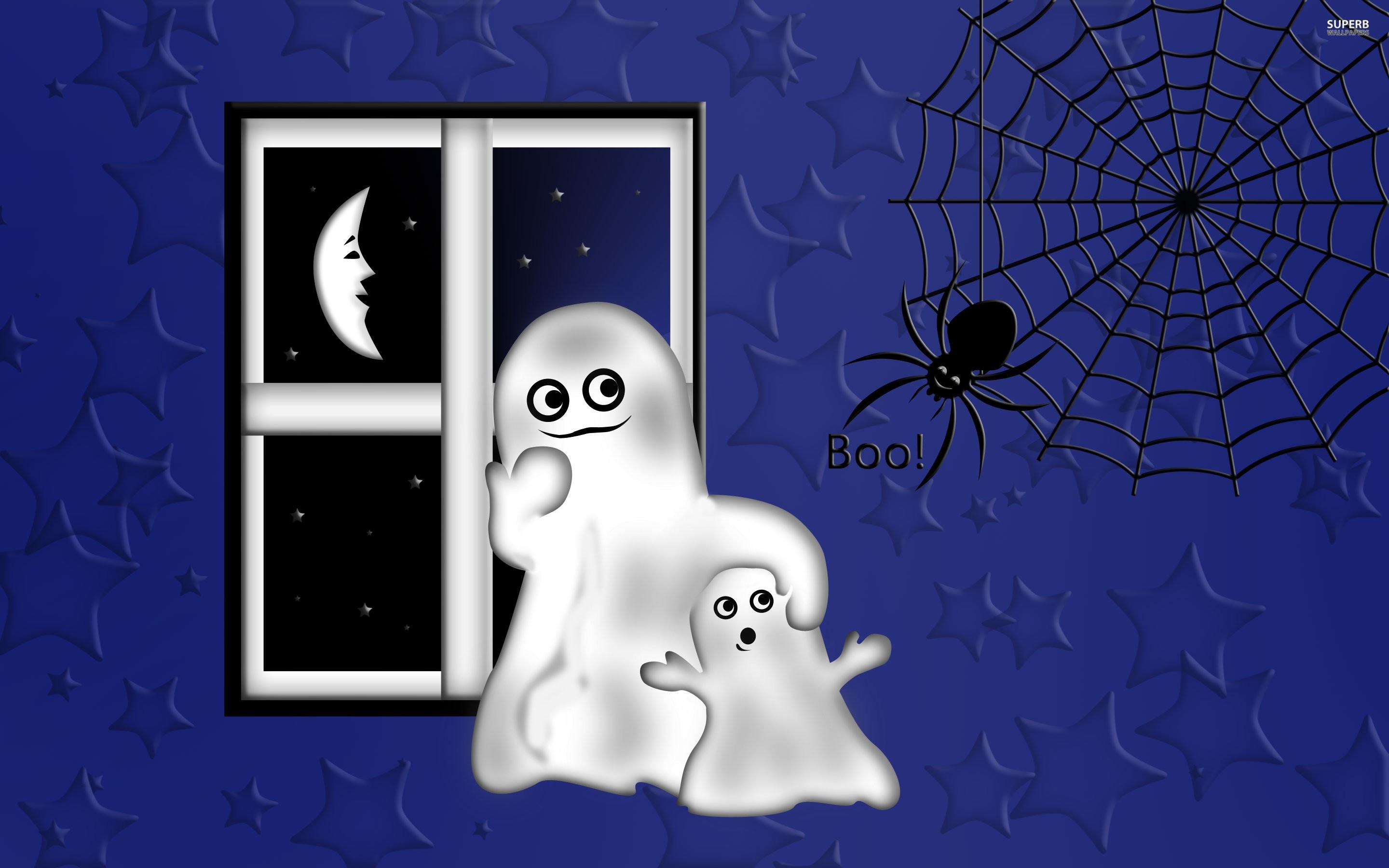 Cute Halloween Ghost Wallpaper 
 Data-src - Illustration - HD Wallpaper 
