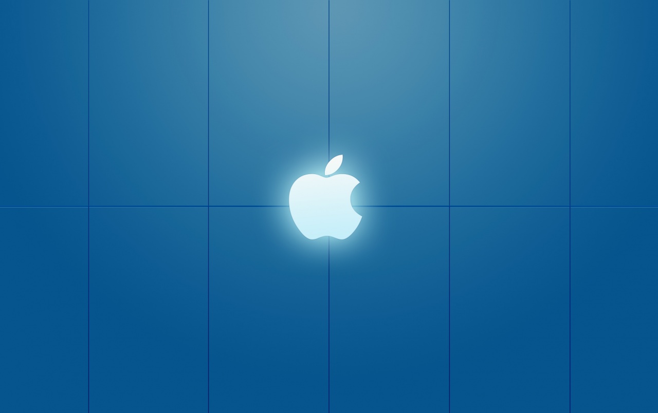 Moonlit Apple Store Wallpapers - Apple Logo Background Blue - HD Wallpaper 