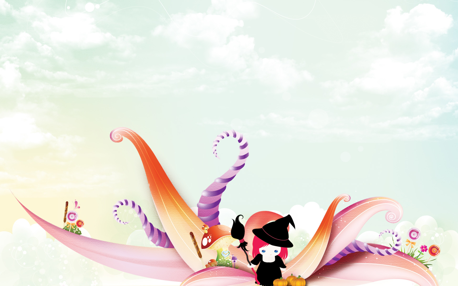 Sweet Halloween 
 Data Src Cute Halloween Wallpapers - Sweet Halloween Background - HD Wallpaper 