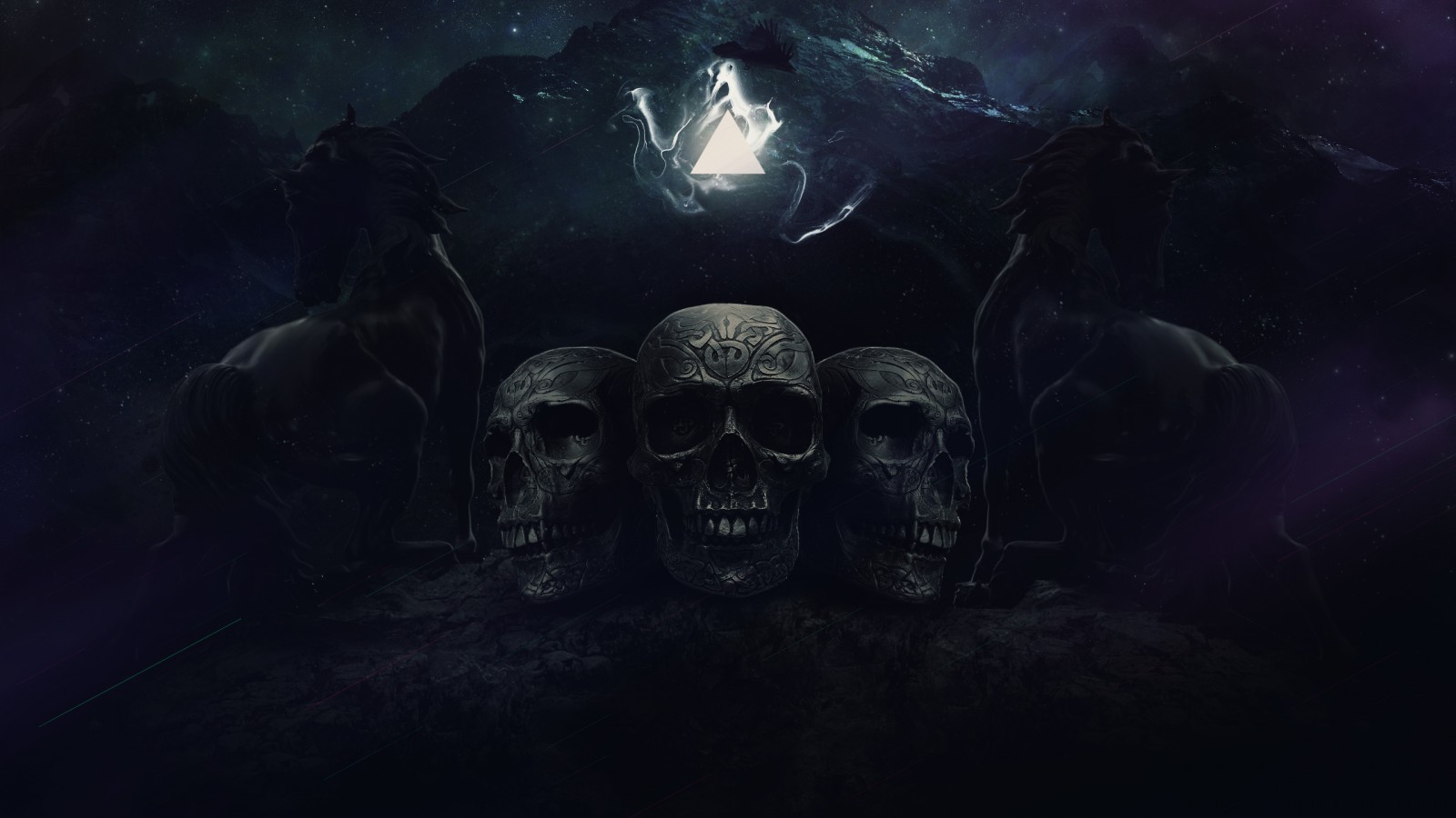 Scary Skulls - HD Wallpaper 