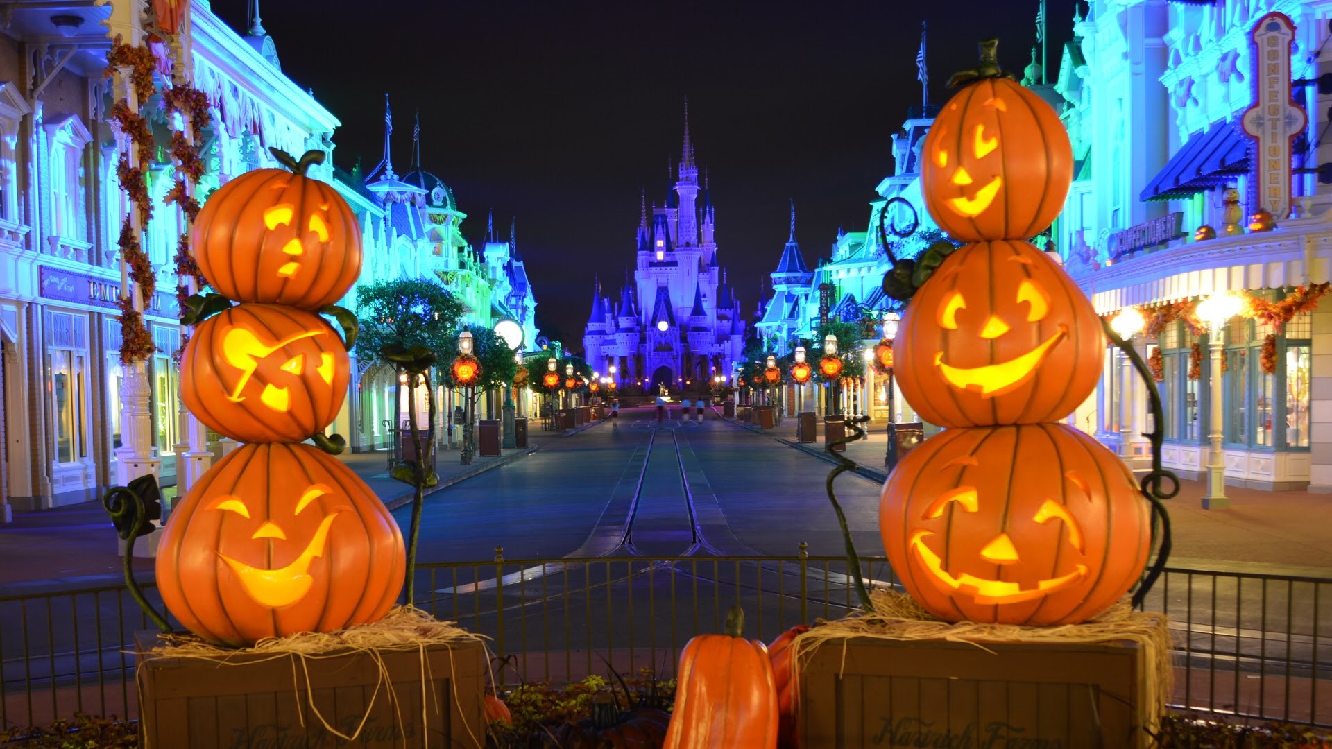 1920x1080, Disney Pumpkin Halloween Wallpapers Full - Mickey's Not So Scary Halloween Party - HD Wallpaper 