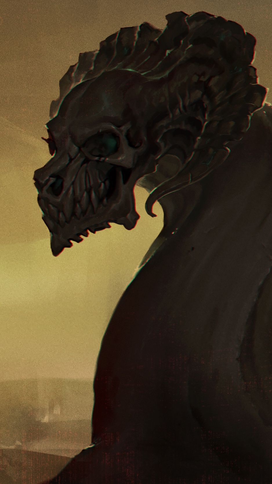 Wallpaper Skull, Art, Creature, Spooky - Wallpaper - HD Wallpaper 