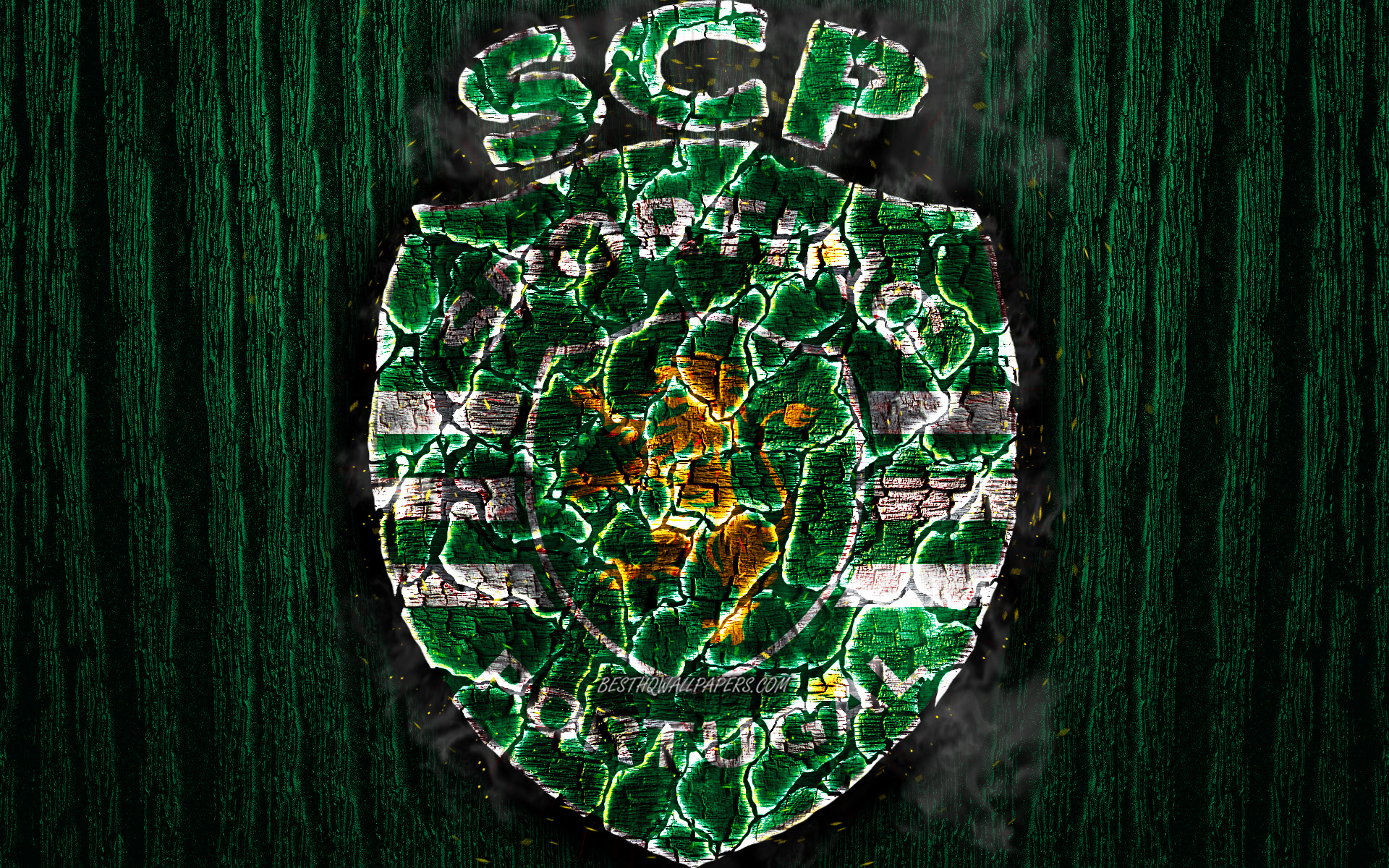 Sporting Cp, Scorched Logo, Primeira Liga, Green Wooden - Imagens De Fundo Do Sporting - HD Wallpaper 