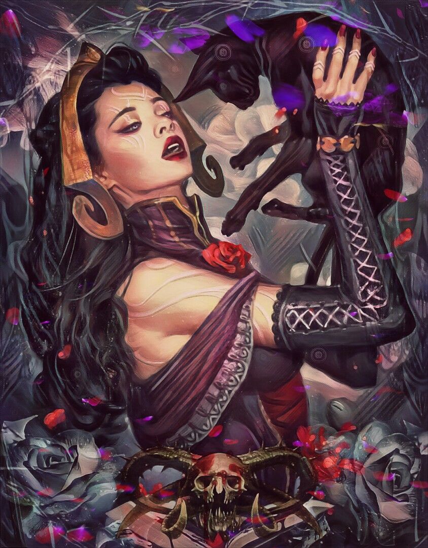 #magicthegathering #liliana #wallpaper #remix #creditorigionalartist - Livia Prima - HD Wallpaper 