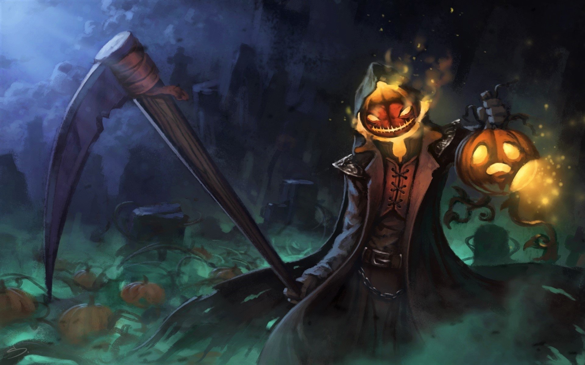 Reaper Pumpkin Fan Art - HD Wallpaper 