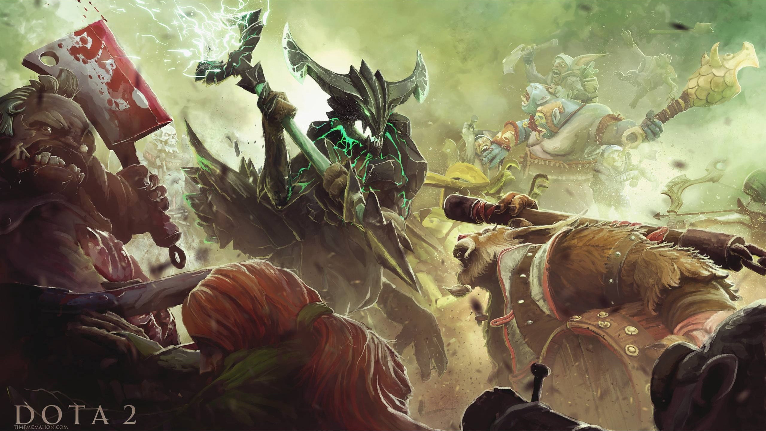 Wallpaper Dota 2, Art, Epic Battle - Dota 2 Battle - HD Wallpaper 