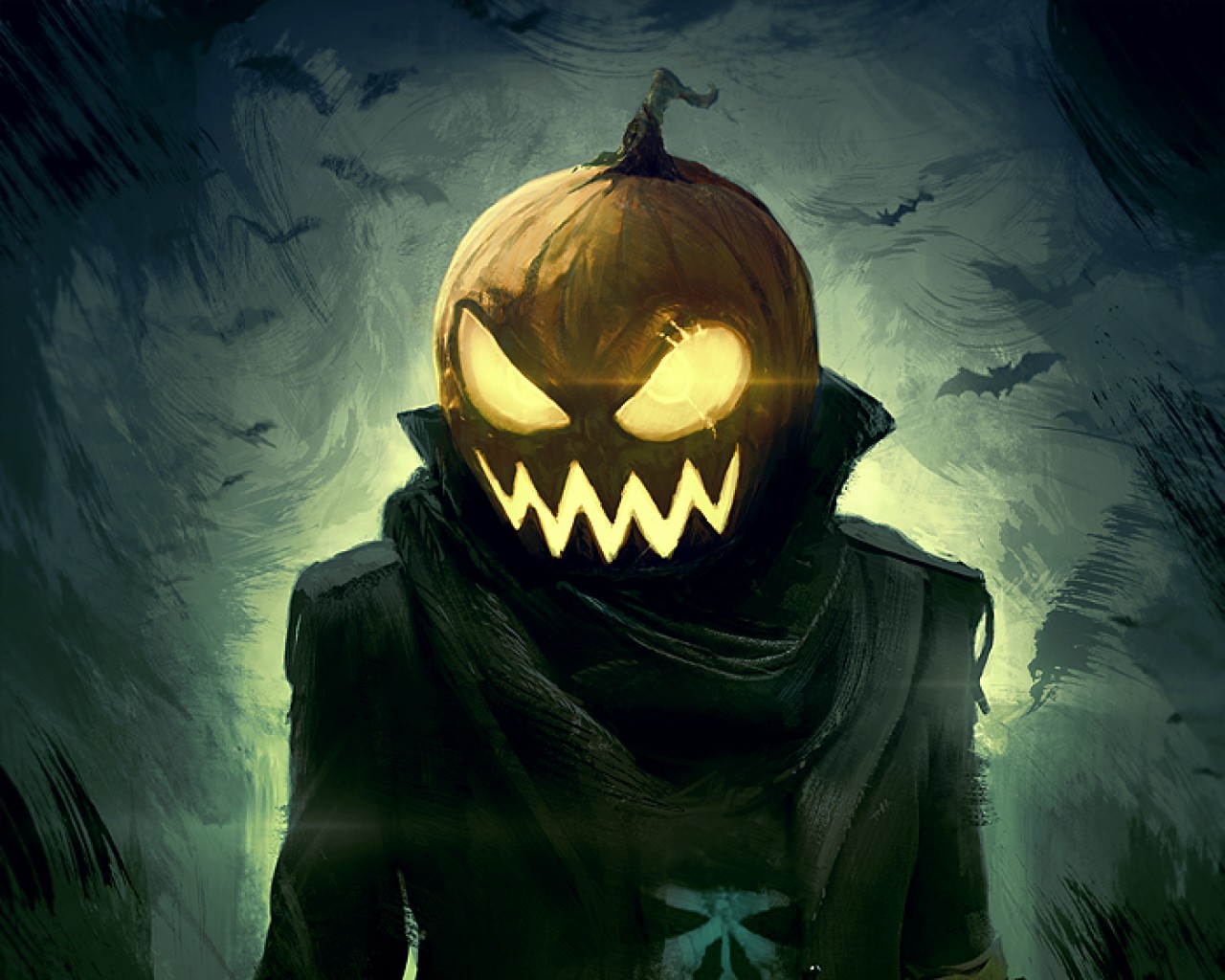 Scary Halloween Pumpkin Man - HD Wallpaper 
