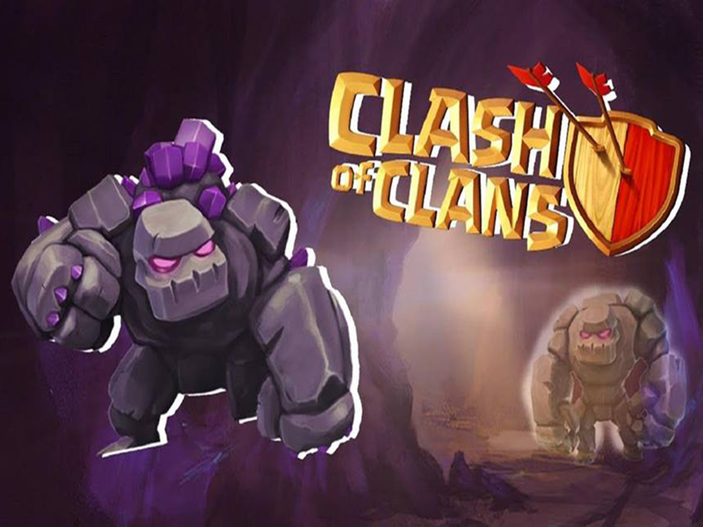 Clash Of Clans Golem Black Background - Clash Of Clans - HD Wallpaper 