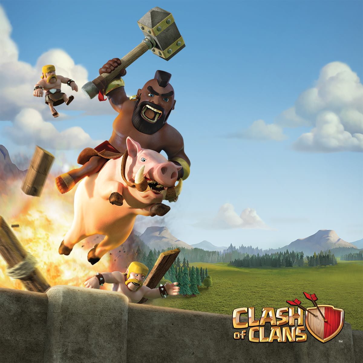 Clash Of Clans Hog Rider - HD Wallpaper 