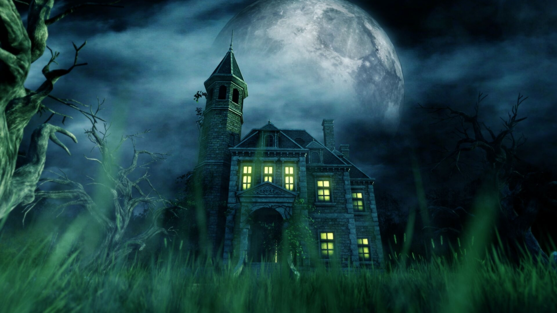 Haunted House - HD Wallpaper 