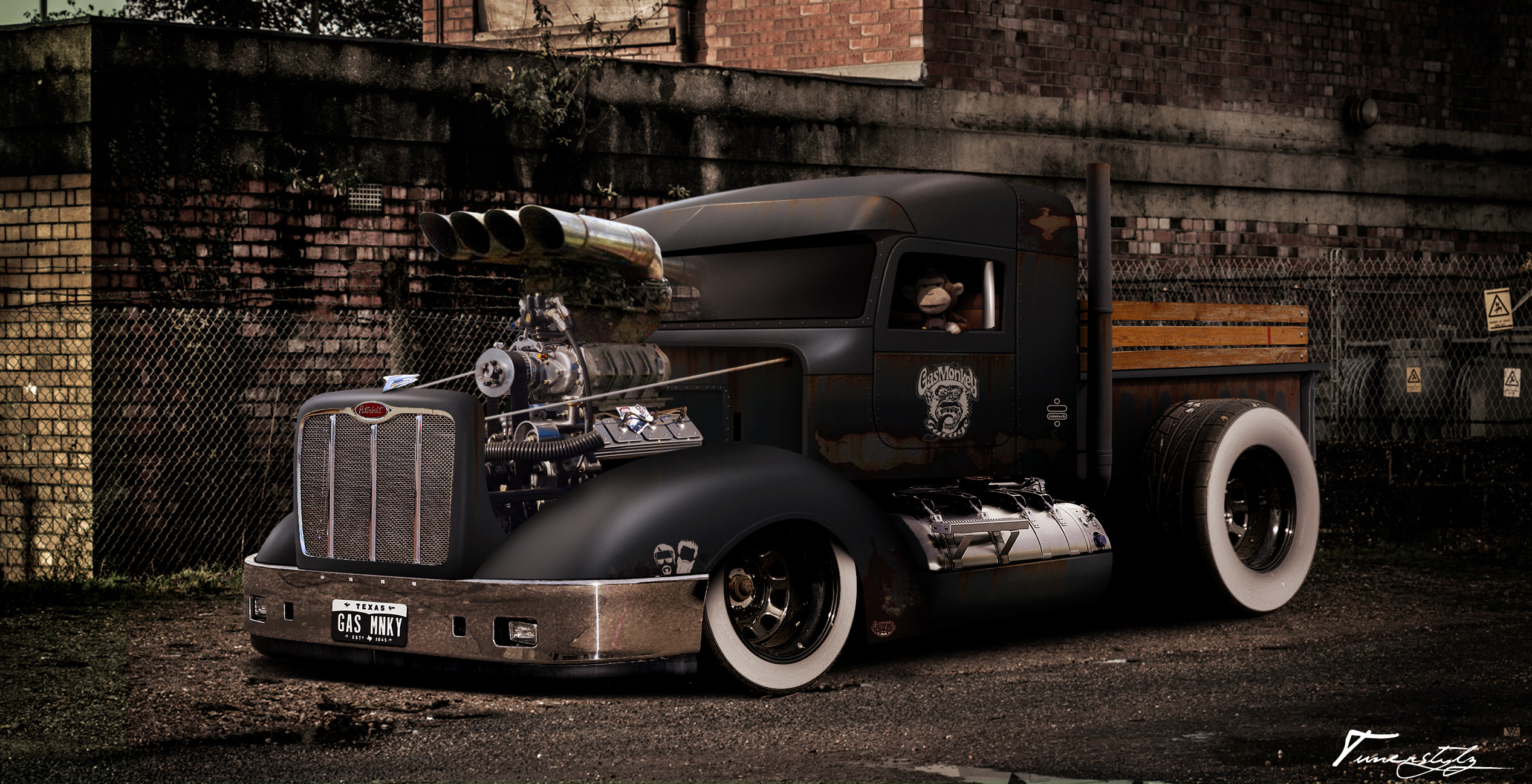 Gas Monkey Garage Wallpaper - Trailer Truck - HD Wallpaper 