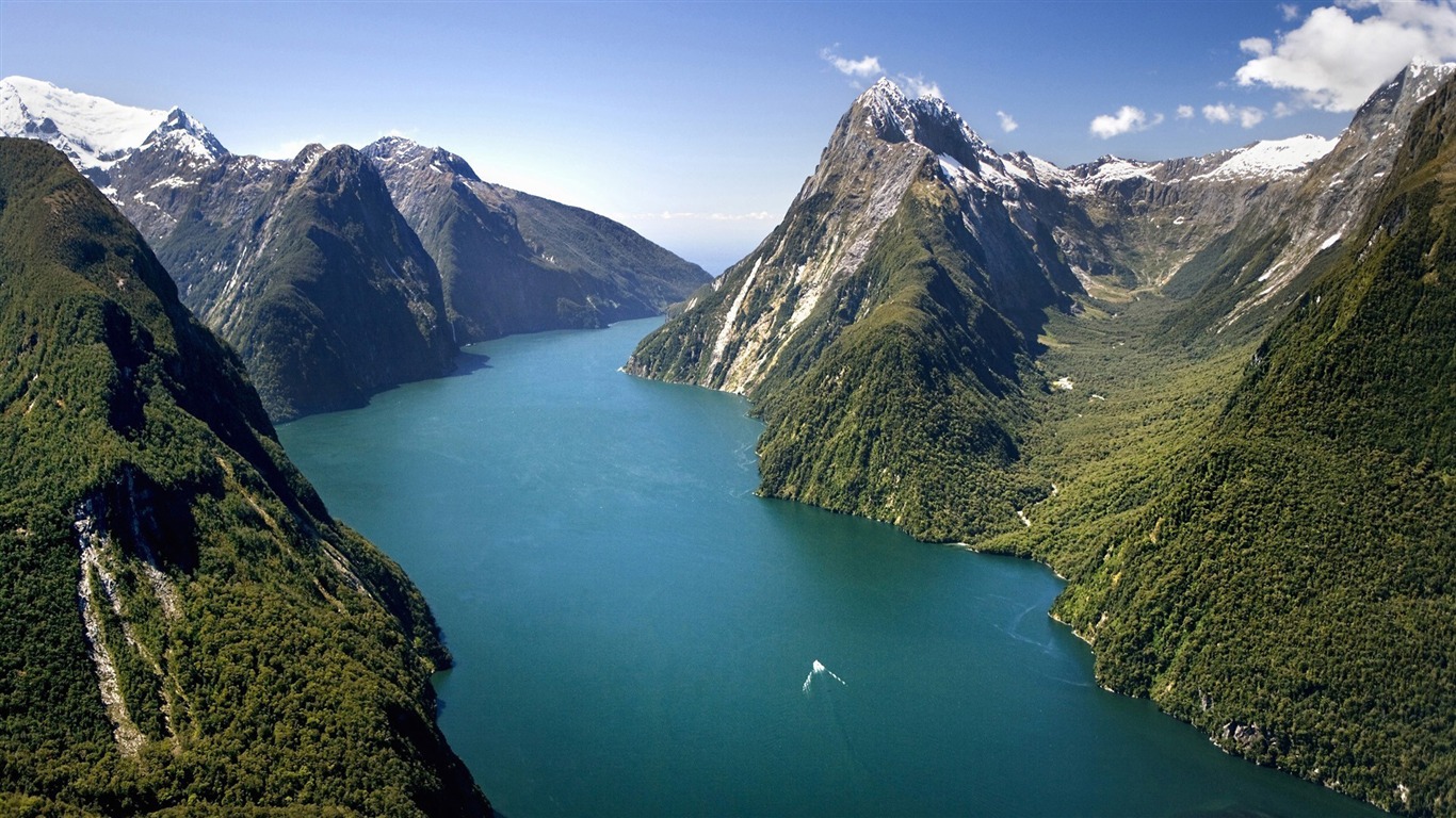 River In New Zealand-beautiful Scenery Wallpaper2013 - Mountain Birds Eye View - HD Wallpaper 