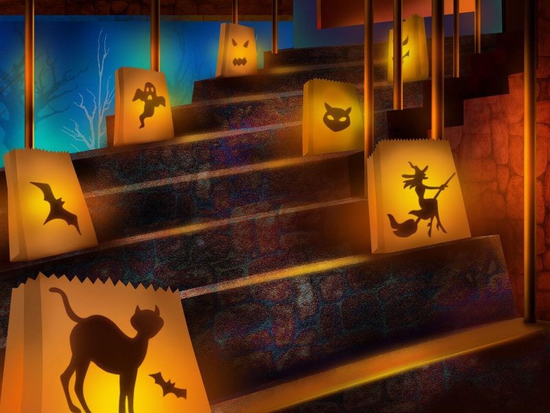 Paper Bag Halloween Lantern - HD Wallpaper 