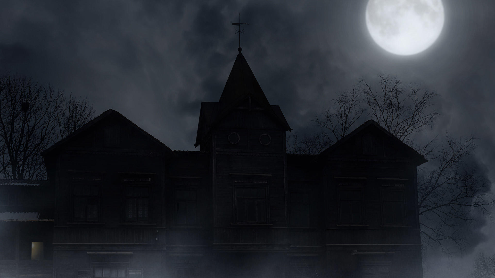 Haunted House - HD Wallpaper 