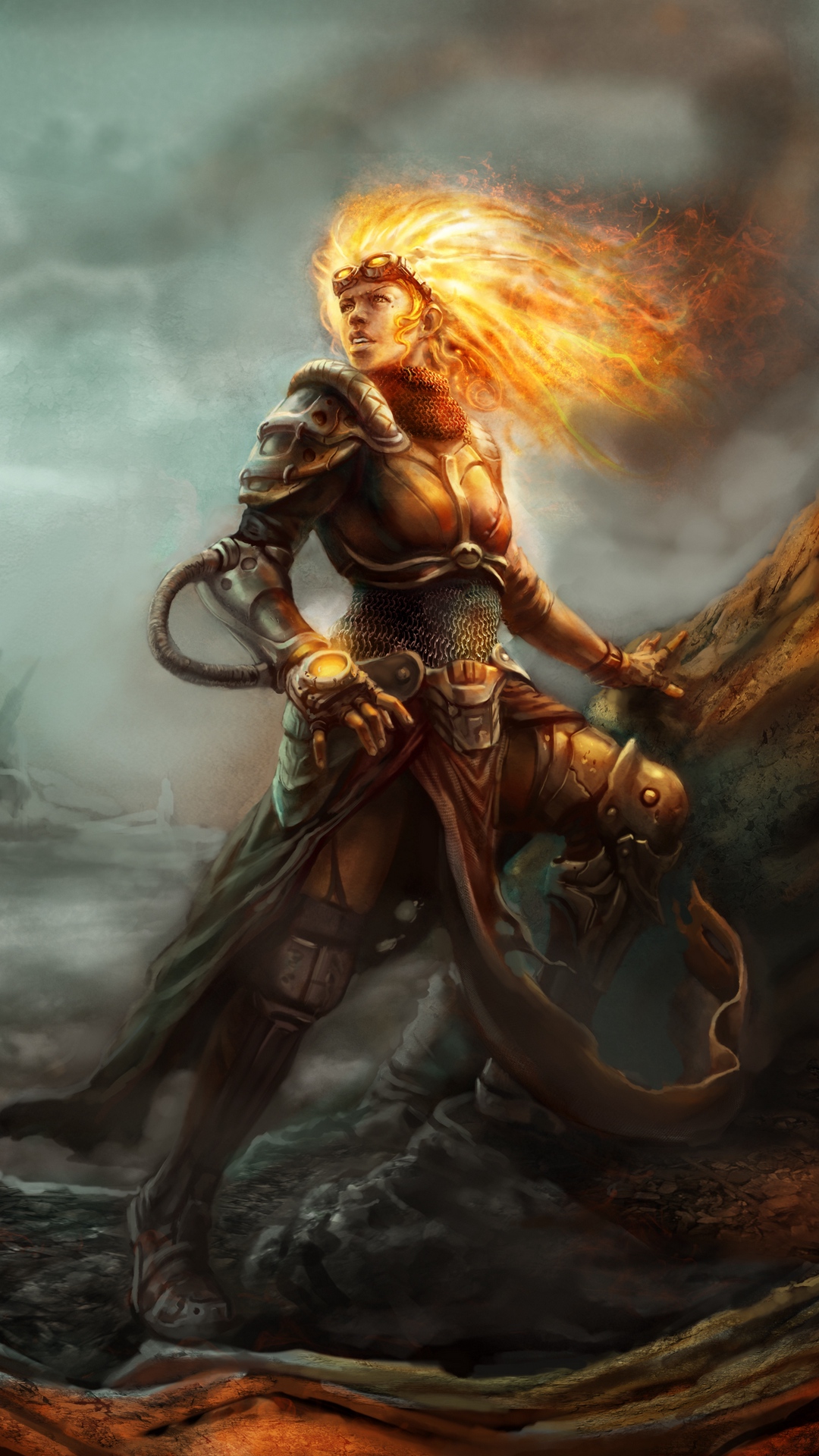 Wallpaper Magic, The Gathering, Chandra, Art - Magic The Gathering Wallpaper 4k - HD Wallpaper 