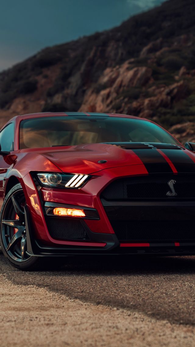 Ford Mustang Shelby Gt500 2020 Cars 2019 Detroit Ford Mustang Phone Wallpaper 4k 640x1138 Wallpaper Teahub Io