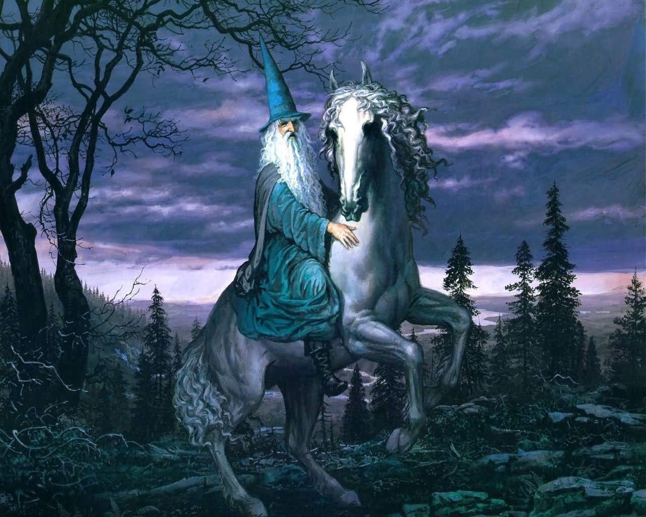 Gandalf And Shadowfax Ted Nasmith - HD Wallpaper 