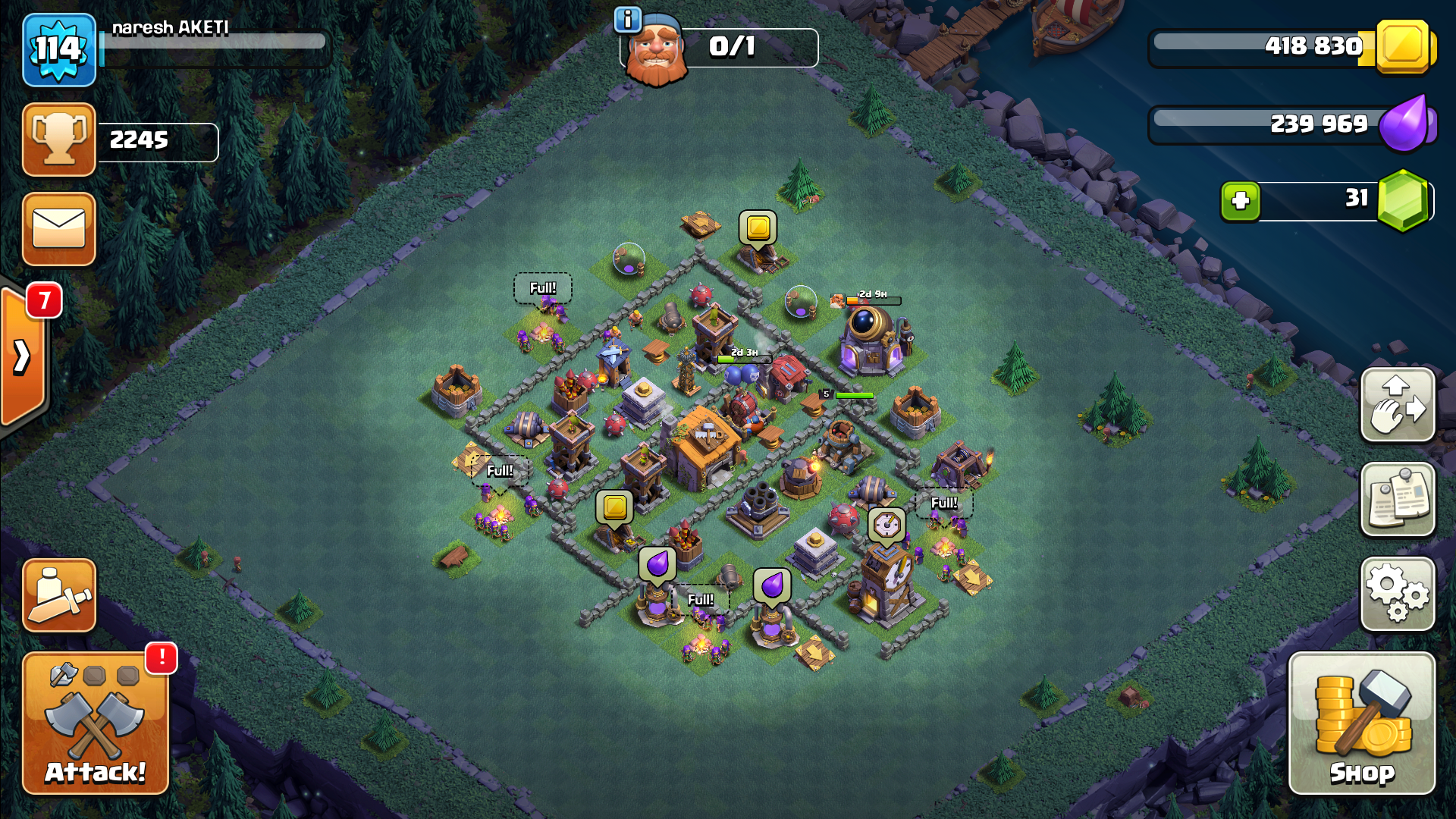 Clash Of Clans Image - Builder Hall Level 2 Base - HD Wallpaper 
