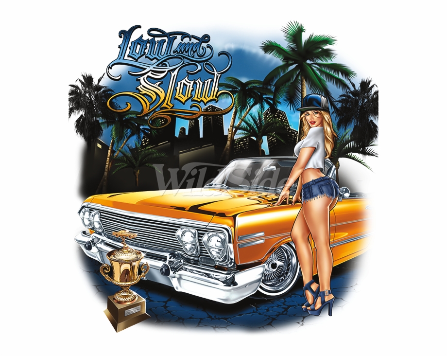 Low And Slow Lowrider Art Muscle Car - Low And Slow Lowrider - HD Wallpaper 