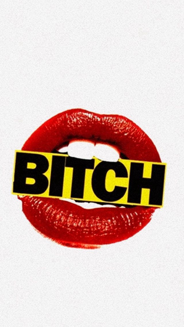 Bitch Red Lips - HD Wallpaper 