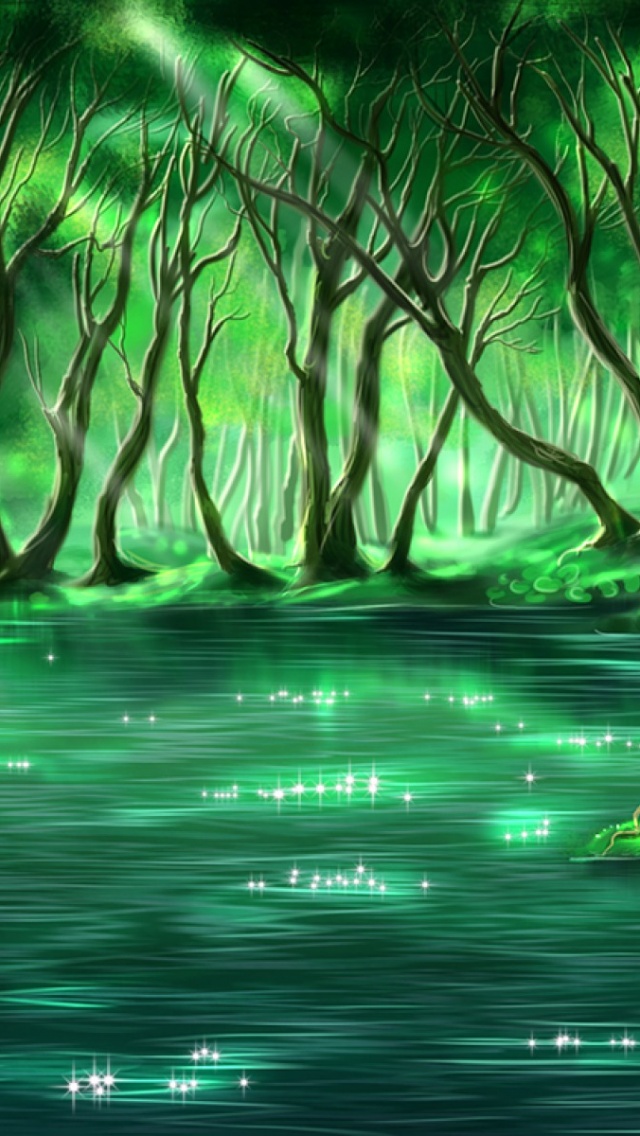 Magical Forest Wallpaper Iphone - HD Wallpaper 