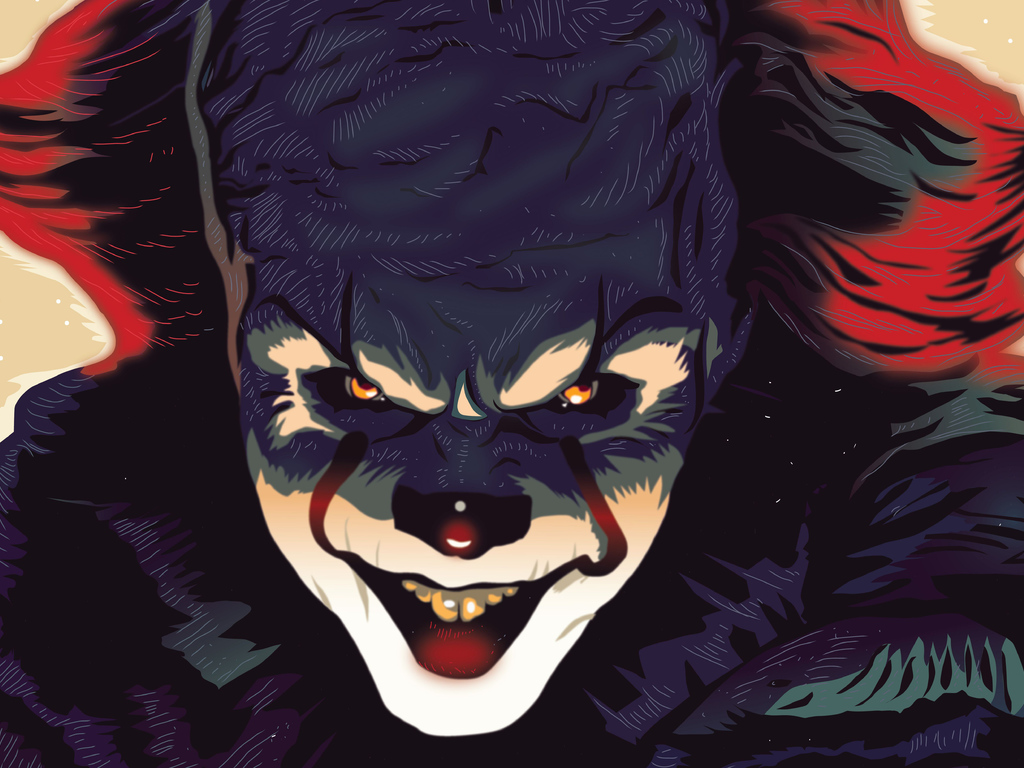 It Pennywise Wallpaper - Pennywise Wallpaper Iphone X - HD Wallpaper 
