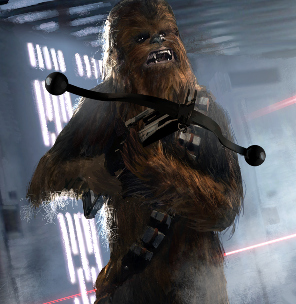 Chewbacca Wallpaper - Star Wars Chewbacca Fight - HD Wallpaper 