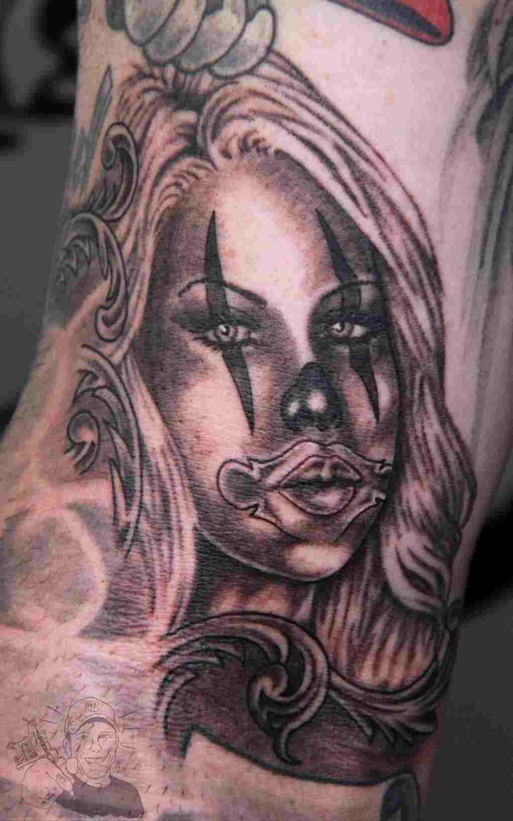 Clown Girl Tattoo - HD Wallpaper 