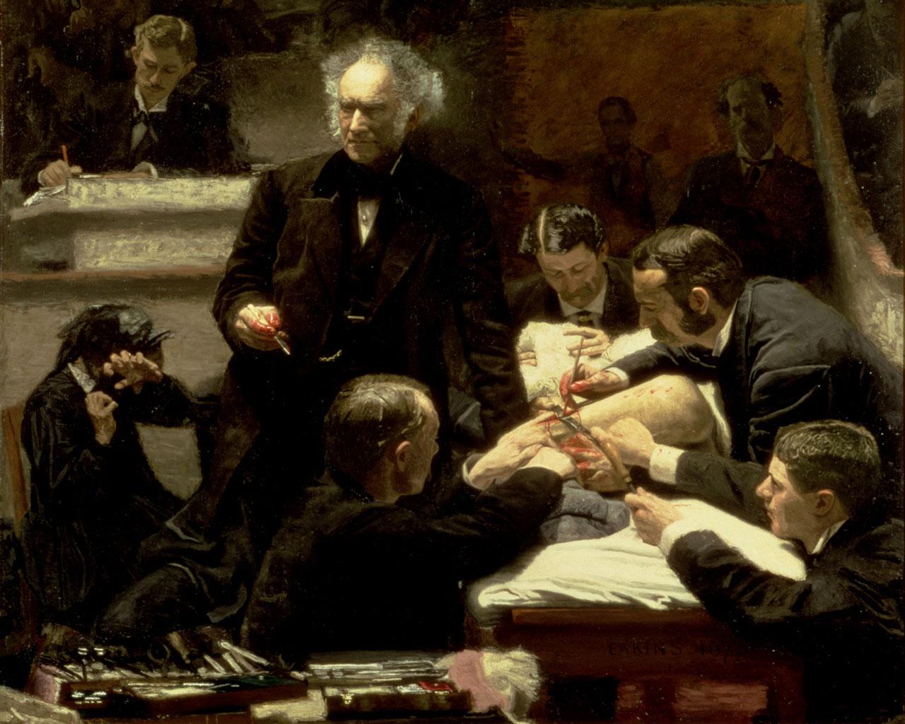 The Gross Clinic Wallpaper - Thomas Eakins Portrait Of Dr Samuel D Gross The Gross - HD Wallpaper 