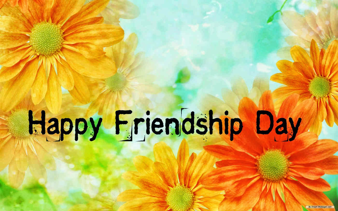 Happy Friendship Day Quotes Greetings Messages - Happy Friendship Day With Flowers - HD Wallpaper 