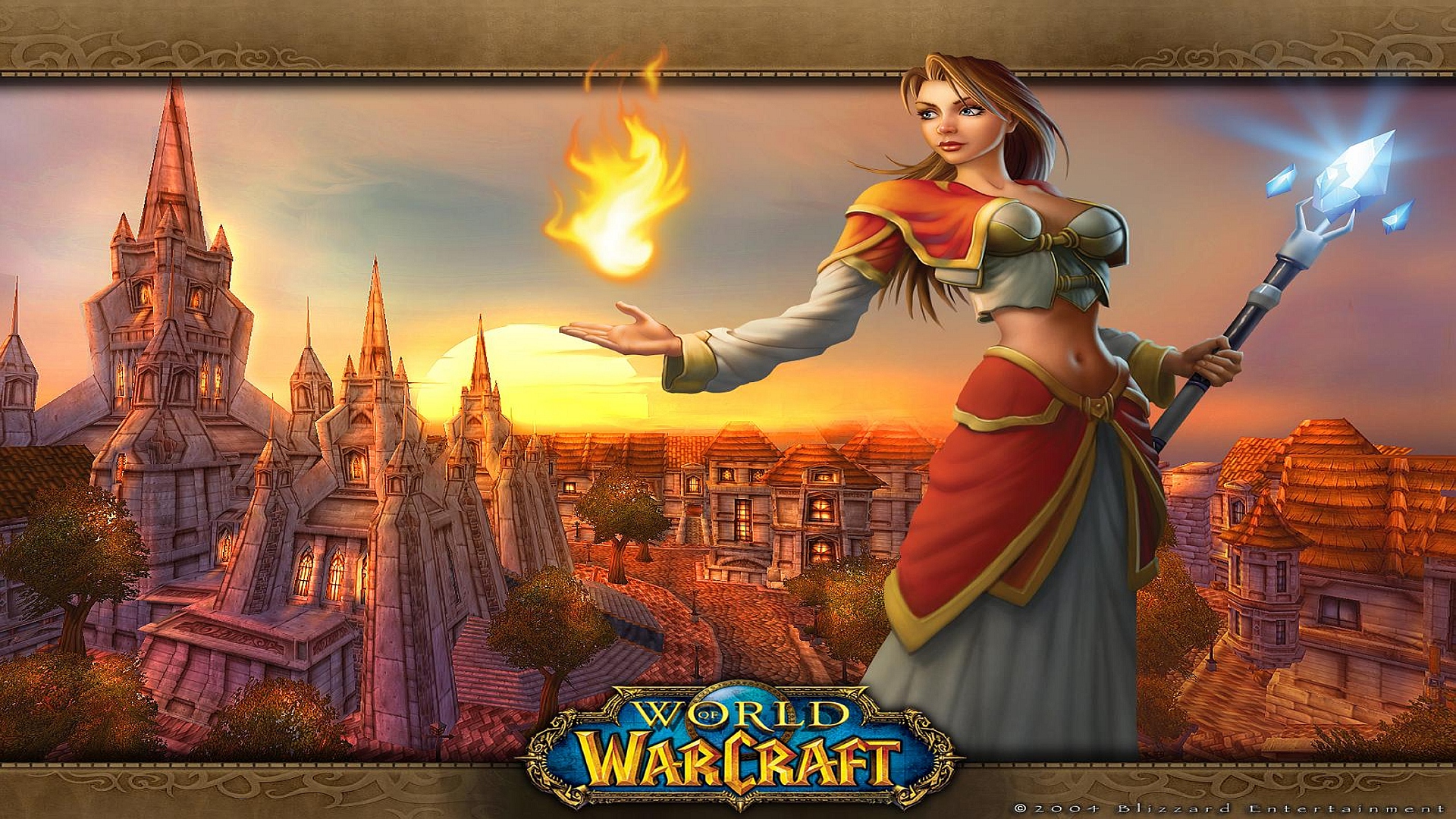 World Of Warcraft Girl - World Of Warcraft Human Mage - HD Wallpaper 