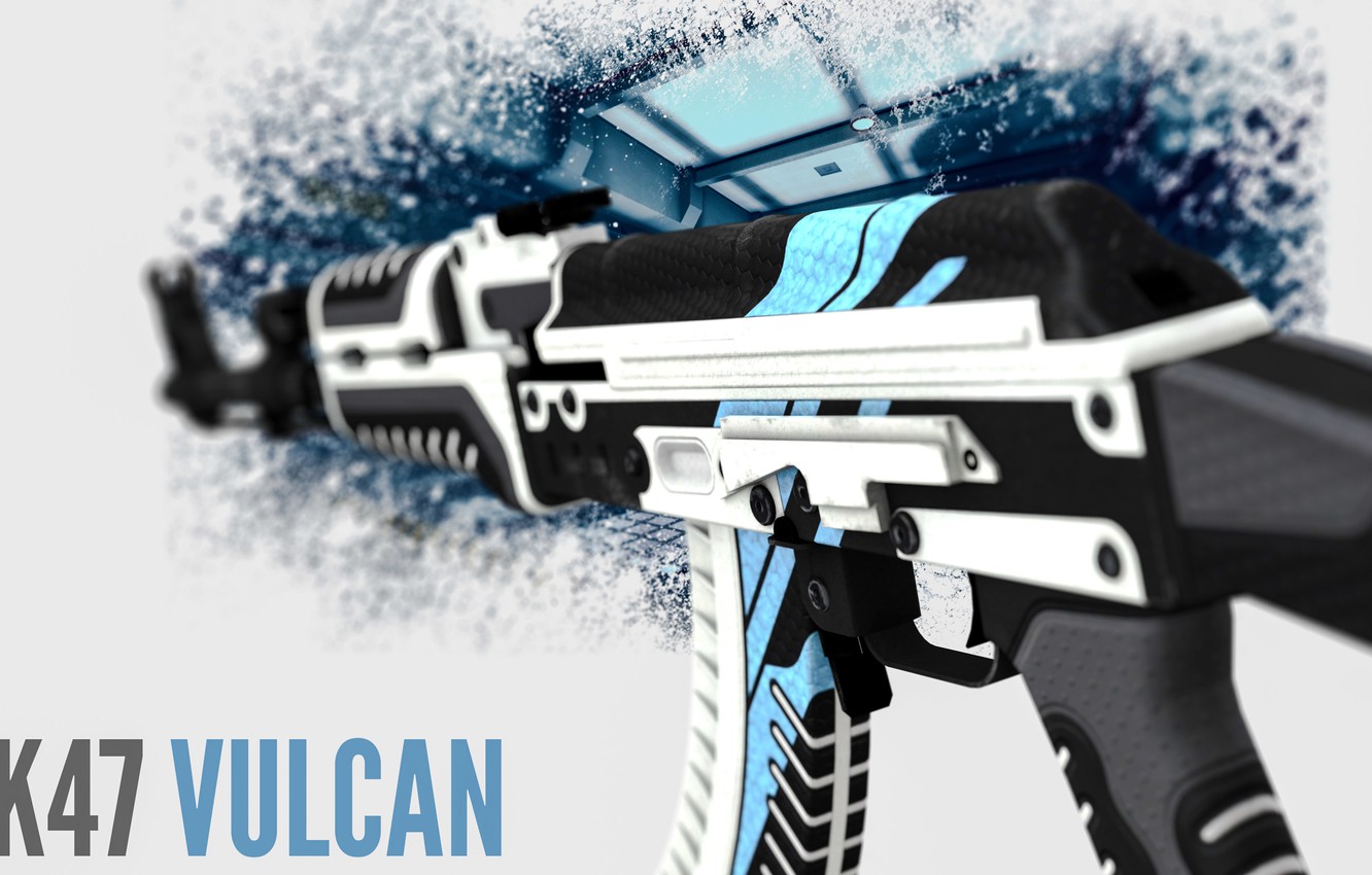 Photo Wallpaper Background, Weapons, Gun, Valve, Ak-47, - Cs Go Skin Ak 47 Vulcan - HD Wallpaper 