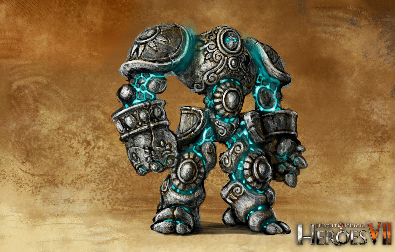 Photo Wallpaper Art, Art, Academy, Heroes Of Might - Magic Golems - HD Wallpaper 