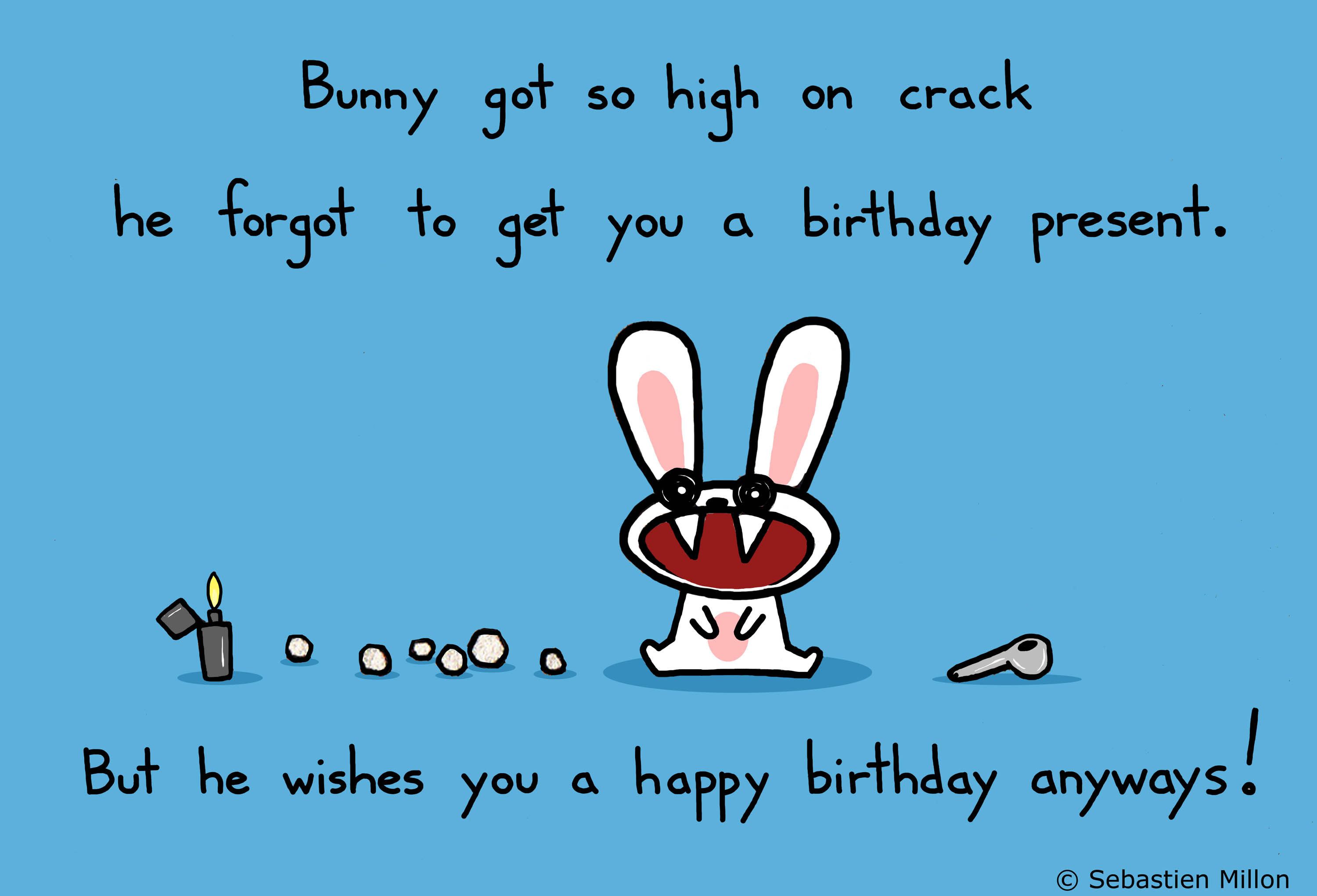 47 Birthday Invitations Card Humorous Greeting Cards - Happy Birthday Bad Bunny - HD Wallpaper 