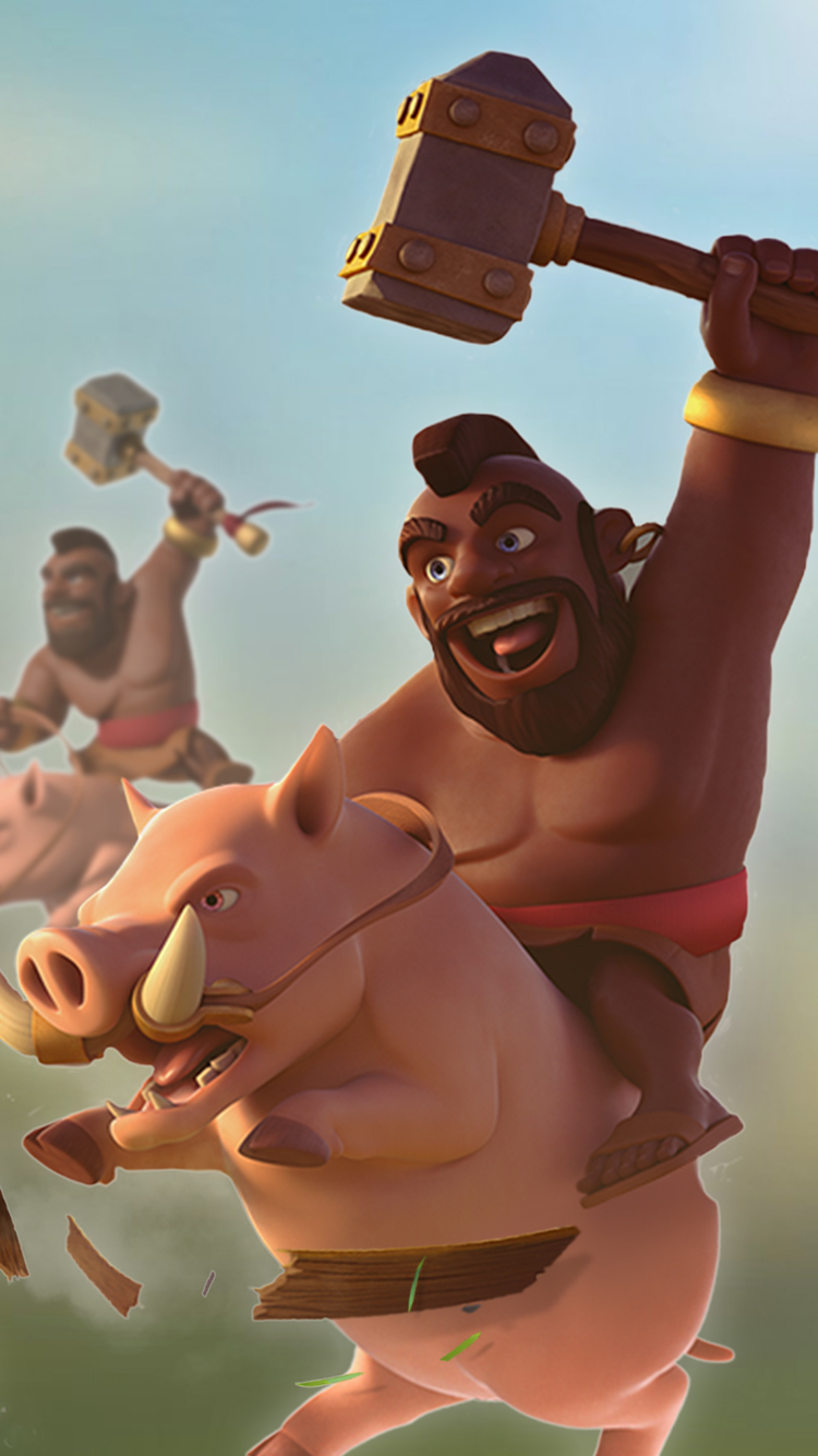 Clash Royale 3 Hog Riders - HD Wallpaper 