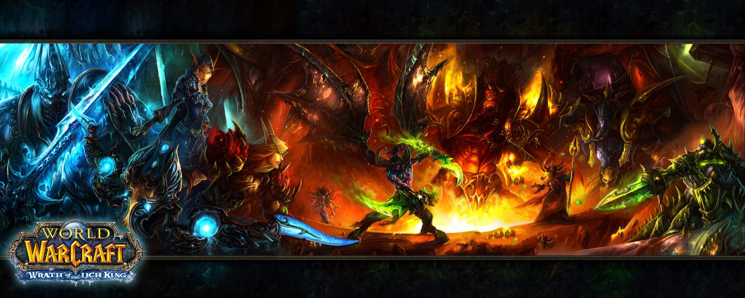 Free World Of Warcraft - World Of Warcraft Dual Monitor - HD Wallpaper 