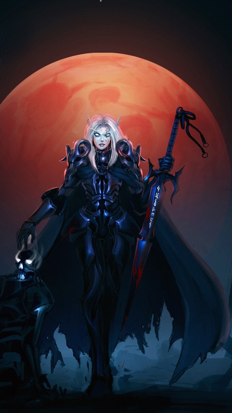 Iphone Wallpaper World Of Warcraft, Wow, Girl, Sword, - World Of Warcraft - HD Wallpaper 