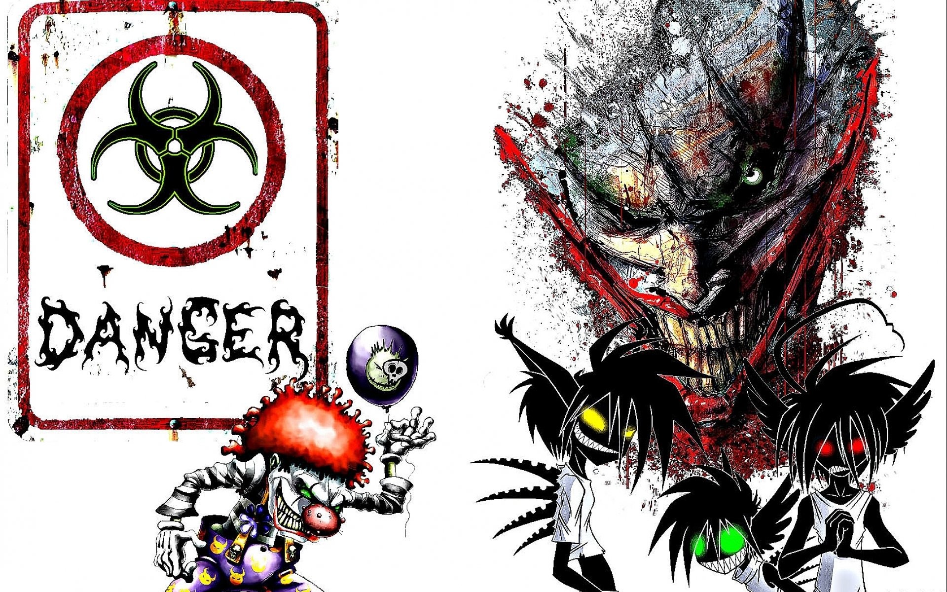 , Art, Dual Screen, Clown, Beautiful, Artwork, Horror,dark, - Papeis De Parede Chavosa - HD Wallpaper 