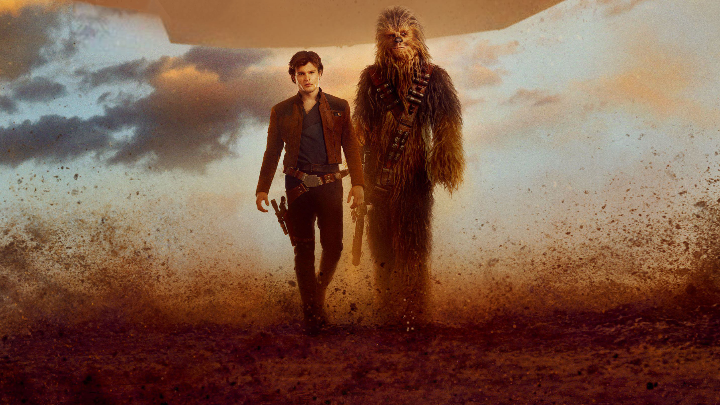 Wallpaper Of Alden Ehrenreich, Chewbacca, Han Solo, - Han Solo I Chewbacca - HD Wallpaper 