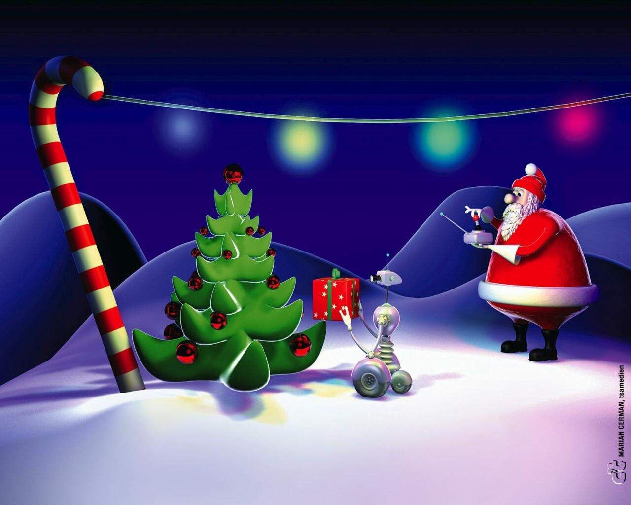 3d Christmas Wallpaper Moving - HD Wallpaper 