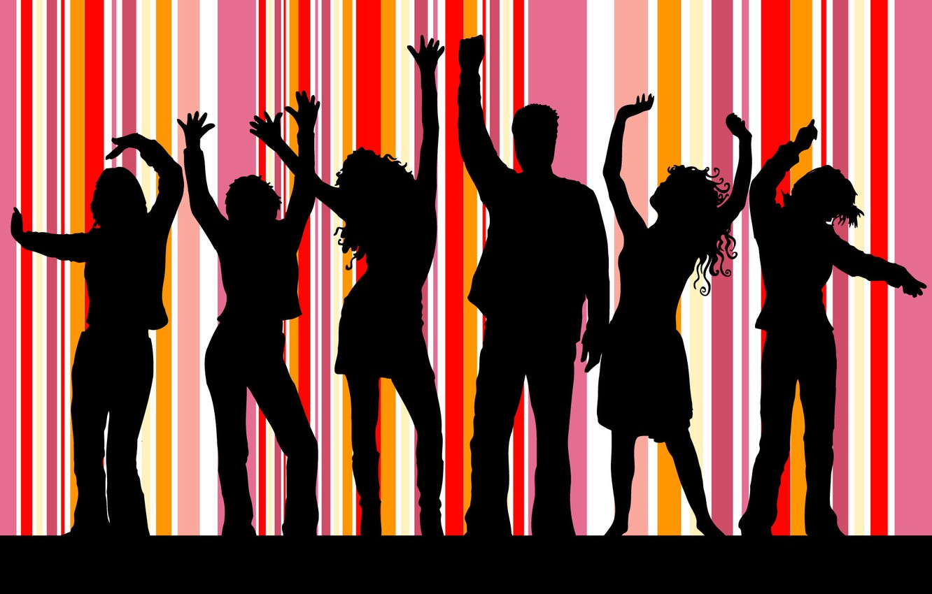 Photo Wallpaper Style, Nice, Friends, Group, Enjoy, - Lets Dance - HD Wallpaper 