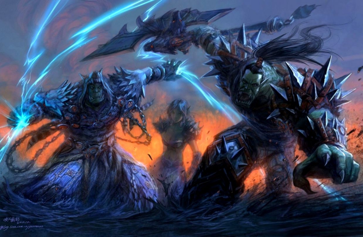 Wallpaper Warrior Orcs Wow Horde World Of Warcraft - Wow Shaman Wallpaper Hd - HD Wallpaper 